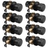 knobelite 8 Pack Black Passage Door Knobs, Interior Keyless Knob