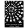 Monochrome Strukturen digitaler Kunst (Wandkalender 2025 DIN A3 hoch), CALVENDO