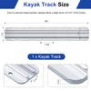 Kayak Track Kayak Rail Accessories Mount for Fishing Rod, Cup