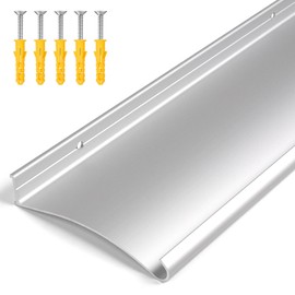 Heneymo 4" Extra-Wide Door Rain Drip Guard, 40" L Heavy Duty Aluminum Thickened Window Door Rain Deflector, Door Drip Cap, 0.8" Height Overhead Drip Edge (Silver)