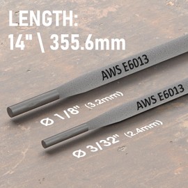 YESWELDER E6013 3/32"(2.5lb)+1/8"(2.5lb) Welding Rod Carbon Steel Stick Electrodes, Dual Specification Welding Rods