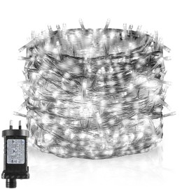 T Tersely 30M/300LED AU Plug String Fairy Lights, SAA Approved 31V Low Voltage 8 Lighting Modes, Timer Function, Indoor Outdoor White Lamp for Christmas Tree Party Wedding Garden