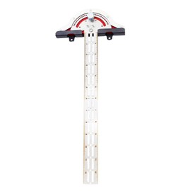 WEITARI Woodworkers Edge Ruler, Thickness 1.5mm Protractor Angle Finder Woodworking Design Ruler with Protractor T Square T Ruler 0-70 Degrees Adjustable Protractor 15 inch