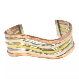 Sesuconsa by Proveer de Mexico Pulsera Brazalete Ancha Unisex Bronce Laton Czn Moda 1pz
