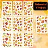 Autumn Decorations Window Stickers, 100Pcs Fall Window Clings, Removable Reusable