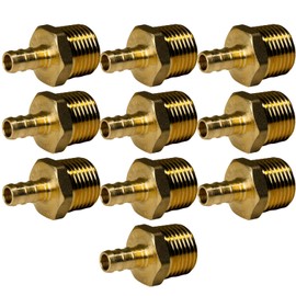 XFITTING 3/8 inch Pex x 1/2 inch Male NPT Adapter, 24-4-8=10X, 10 Pieces