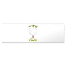 CafePress Golf Junkie Bumper Sticker Sticker (Bumper 50 pk)