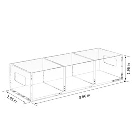 FUCDTEFC Tea Bag Organizer, Small Clear Tea Bag Holder for Drawer Kitchen Cabinets Pantry Countertops Organizers Storage, BPA-Free Acrylic Coffee Pods, Sugar Packets,Plastic Teabag Bins Home Organizer