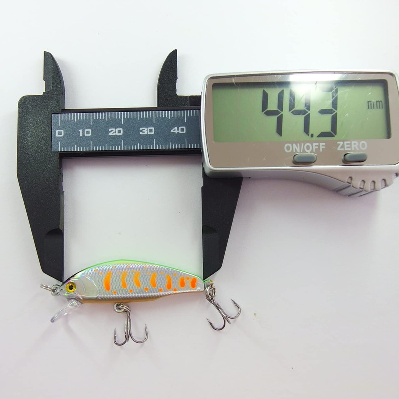 momolures Trout Fishing Lure Flat Sinking Minnow 44mm 4.4g Tungsten