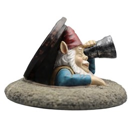 RATUEJIA Garden Gnomes Statue ， Solar Garden Decor ， Dwarf Statue Hiding Under a Manhole Cover， Suitable for Yard, Lawn, Patio's Outdoor Decor, Gnomes Figurine Ideal for Holiday Giving