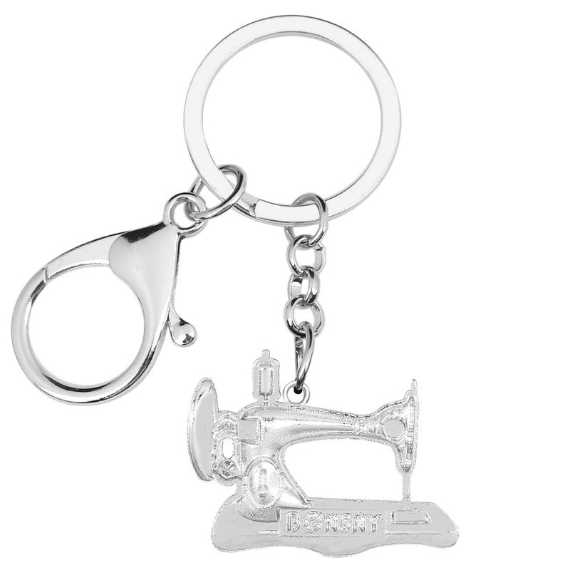 DALANE Enamel Alloy Crystal Sewing Machine Keychains Car Key Ring