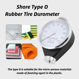 Hardness Tester Rubber Hardness Tester, Shore Type A/O/D Rubber Tyres Durometer Hardness Tester Gauge 0-100 HA (O)
