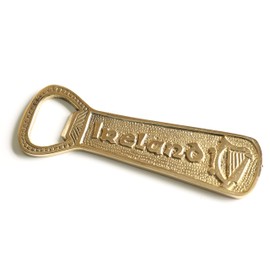 Bottle Opener Two-Sided Ireland Harp Design 5" x 1 1/2" Easy-to-Grasp Durable Brass Designed in Ireland
