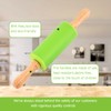Honglida Mini Silicone Rolling Pin for Kids, Non-stick Surface Wood