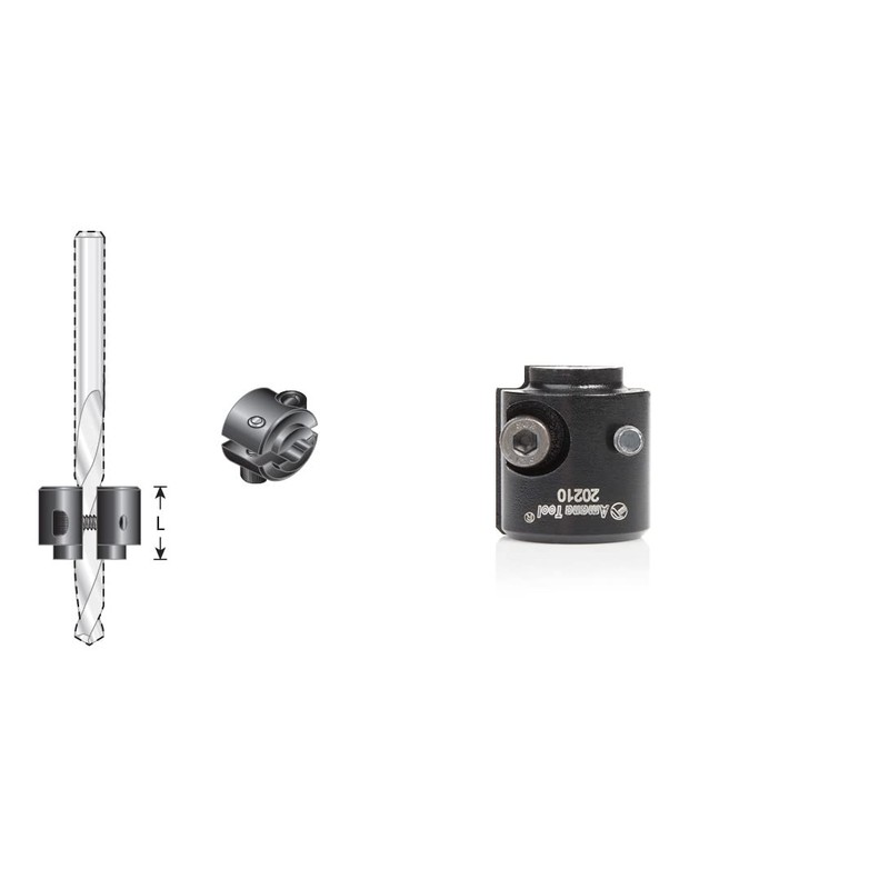 Amana Tool 20212 Universal Drill Bit Depth Stop Collar Adjustable