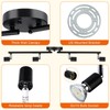 HURYEE Track Lighting Kit, 4 Head Foldable Ceiling Spot Light