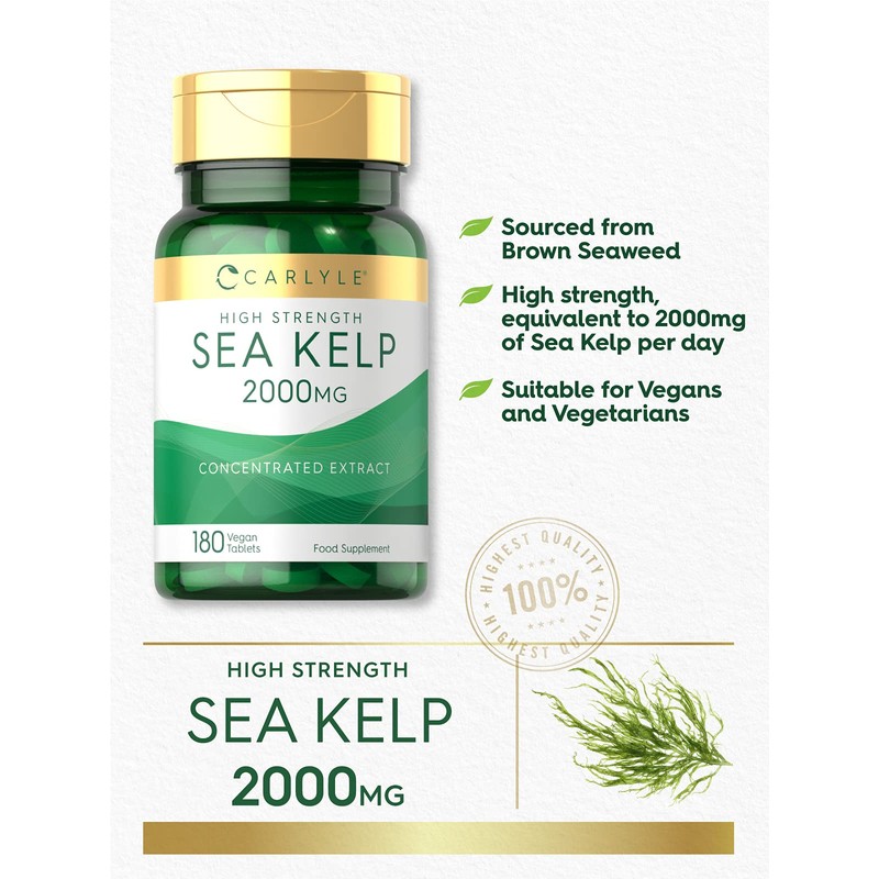 Sea Kelp 2000mg | 180 Vegan Tablets | Natural Source