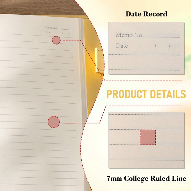 MGGAO Diary with Lock, A5 Lined Journal with Pen and