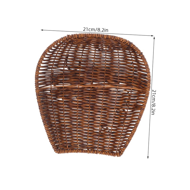 BIUDECO Handwoven Rattan Look Basket Multi-purpose Bread Fruit Basket Tabletop