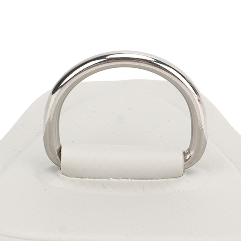 4 Pcs D Ring Patch Stainless Steel D Ring Pad
