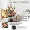 Datietiao Artificial Camellia Tree 2 Pack - Realistic Camellia Plants