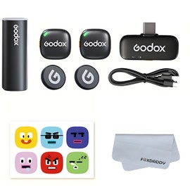 GODOX C01 Kit2 Micrófono Inalámbrico USB-C con Doble Transmisor