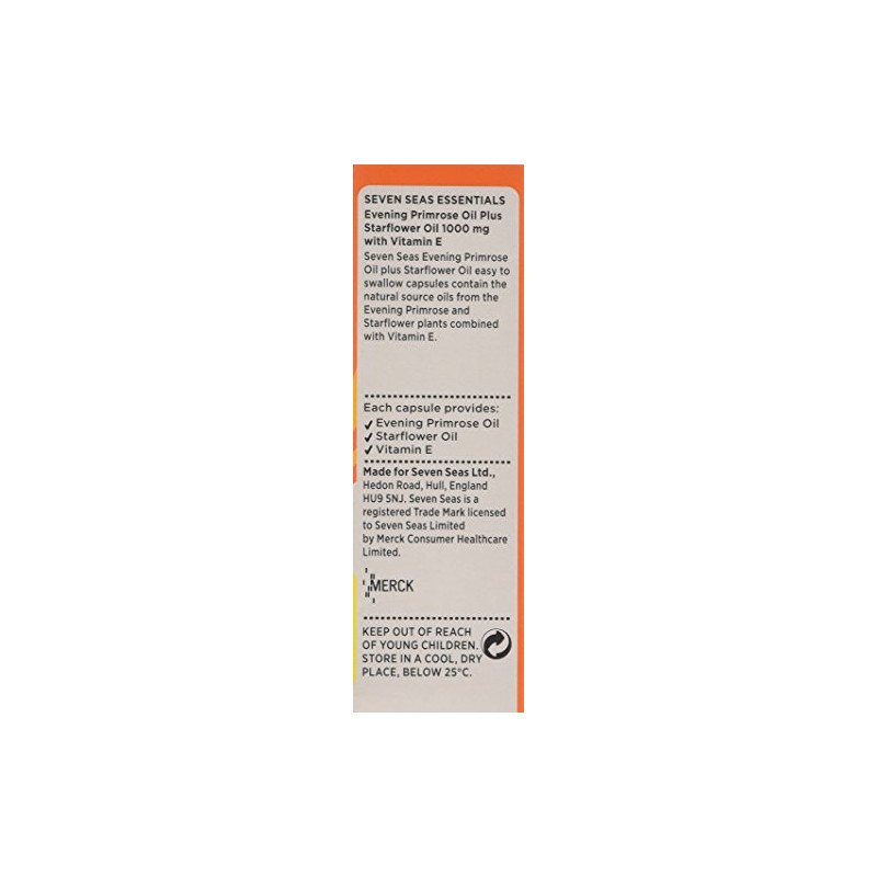 Seven Seas Evening Primrose Oil +1000 mg Starflower Oil Capsules,