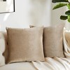 GIGIZAZA Decorative Throw Pillow Covers 20 x 20, Beige Taupe