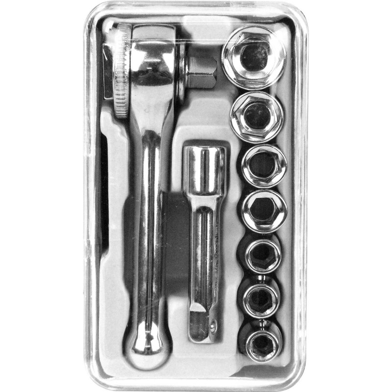 E-Value ETS-209 Socket Wrench Set of 9 Pieces (1/4") Drive