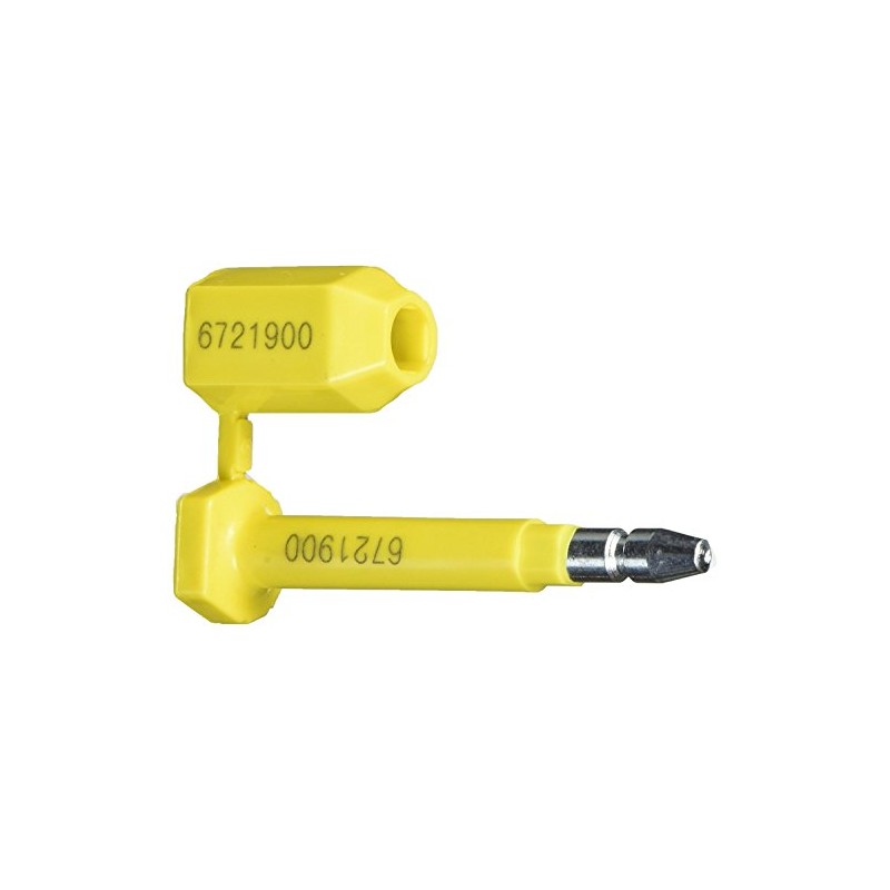 Duebass Bolt Seal for Cargo Containers and Truck Trailers, Yellow