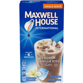 Maxwell House International Café francés vainilla glaseado latte individuales, 3.42 onzas caja