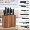 RedCall Acacia Wood Knife Holder Block,Large Universal Knife Block without