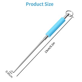 FUZVOL 2 Pcs Fishing Accessories,Fish Hook Remover,Stainless Steel Fishing Disgorger Unhooking Fishing Tool,Portable Fishing Hook Detacher,Fishing Supplies for Small and Large Fishing Hooks