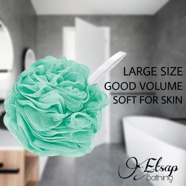ETSAP Premium Bathing Round Loofah for Men and Women (Pack of 4)(color may very)