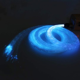 AZIMOM PMMA Plastic Flash Point Fiber Optic Strands 100PCS 0.04IN 9.8ft Side Glow Curtain Waterfall Optical Fiber Cables for LED Light Engine Driver Source Decoration