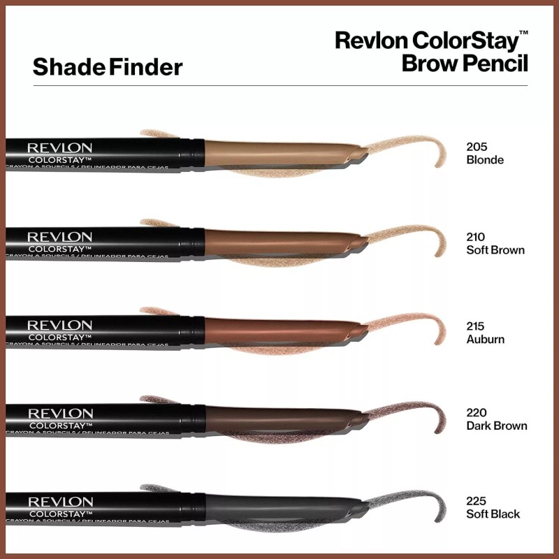 Revlon Colorstay Brow Pencil 210 Soft Brown Waterproof 24 Hour