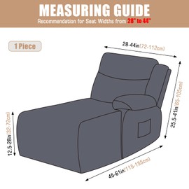 VANSOFY Couch Cover L Shape Washable Sofa Cover 1-Piece Sectional Sofa Slipcover Furniture Protector Stretch Couch Slipcover (Right Facing L Shape Cover, Dark Gray)