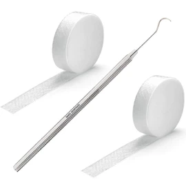 Kosmetex 2 x tamponade for toenails and the nail fold, 1 x cotton hook for tamponing the toe nail, set 1