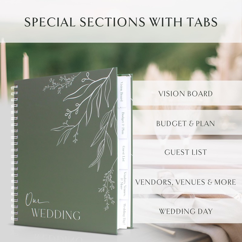 Beautiful Minimalistic Wedding Planner Book and Organizer - Enhance Excitement