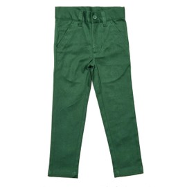 B-One Kids Boys' Slim Stretch Chino Pants for Toddlers, Kids & Big Boys Forest Green