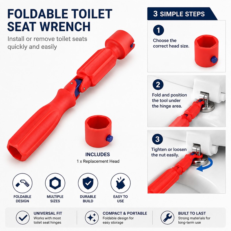 Toilet Seat Wrench for Installation & Removal – Portable 10/13/17