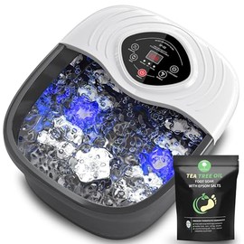 closewave Foot Spa Bath Massager with Heat, UV Ozone & Oxygen Bubbles,Shiatsu Rollers Epsom Salt Temperature Control, Relieves Stress and Feet Pain - Home Pedicure Soaking Tub Gift for Women/Men