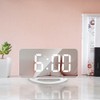 LED Mirror Clock Mini Digital Alarm Clock Table Clock with