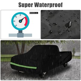 Waterproof Car Cover Replace for 1993-2012 Ford Ranger Supercab 6ft/Regular Cab 7ft Long Bed 210T All Weather Classic Car Covers with Zipper Door for Snow Rain Dust Protection