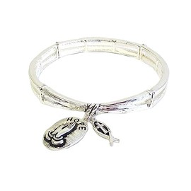 Fashion Jewelry ~ Religious Inspiration Hope Dangle Charm Stretch Bracelet for Women Casual