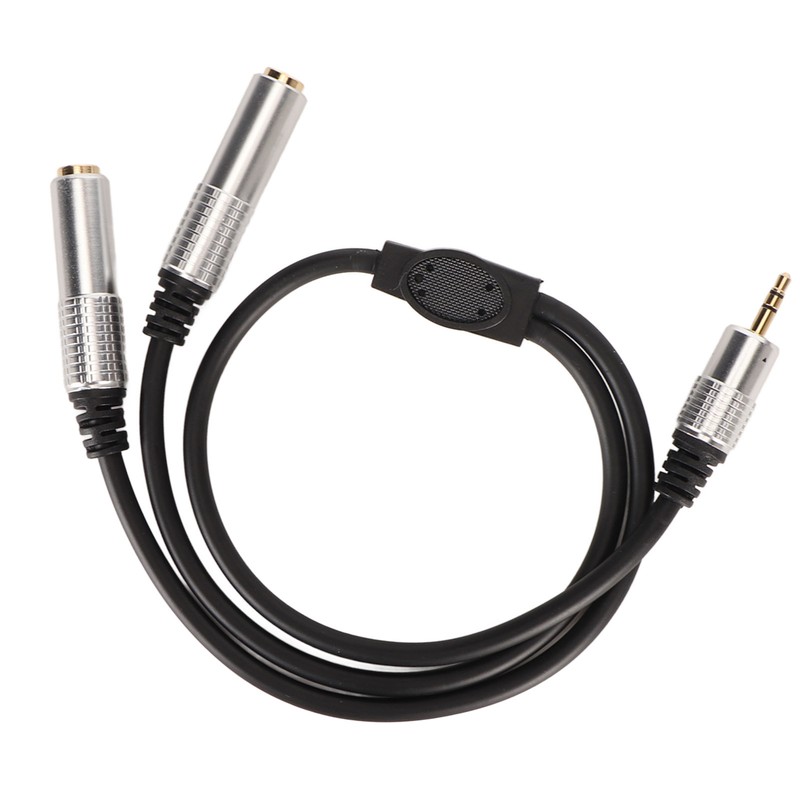 3.5mm to Dual 6.35mm Cable Male to Dual Female Plug