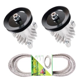 JXJKCZ 2 Spindle Assembly 130794, 128285, 133172, 130794MS, 130794WA, 130794CS with Pulley 153535 173436 Fit Hus qvarna lt2000 lt1000 DYT4000 42" 36" 38" Mower Deck