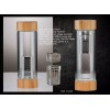 Tryeh Double-Wall Glass Travel Tumbler W/Removable infuser Bamboo lid.