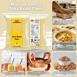 Rani Soya Beans Flour (Soy flour) 14oz (400g) ~ All Natural | Vegan | Gluten Friendly | NON-GMO | Kosher | Indian Origin