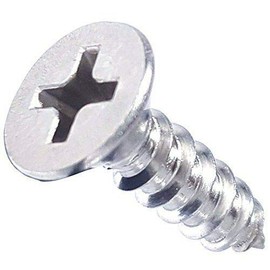 #8 x 1/2'' Phillips Flat Head Wood Screws 316 Marine Stainless Steel Qty 250